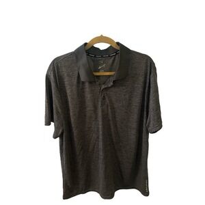 HEAD Heathered Polo Shirt Moisture Wicking Athletic Golf Gray XL